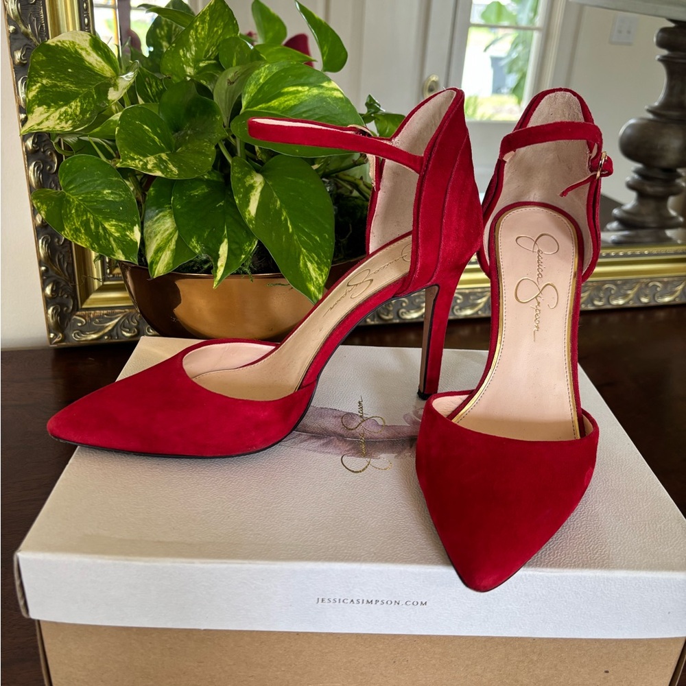 Jessica Simpson Red Suede Women's Heels